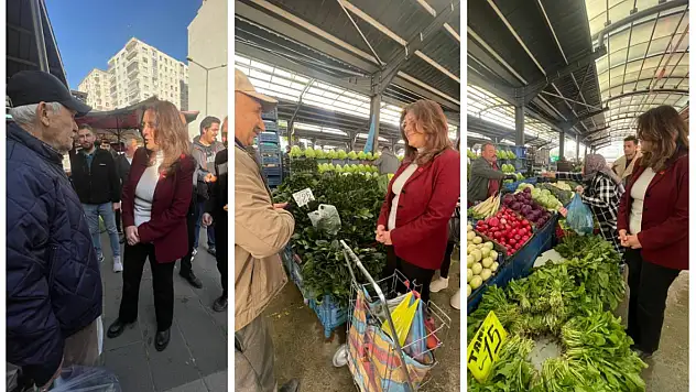 CHP Kayseri İl Başkanı Özer, çarşı pazarda dert dinledi: Vatandaş pazarda kiloyla değil, gramla, taneyle alış veriş yapıyor