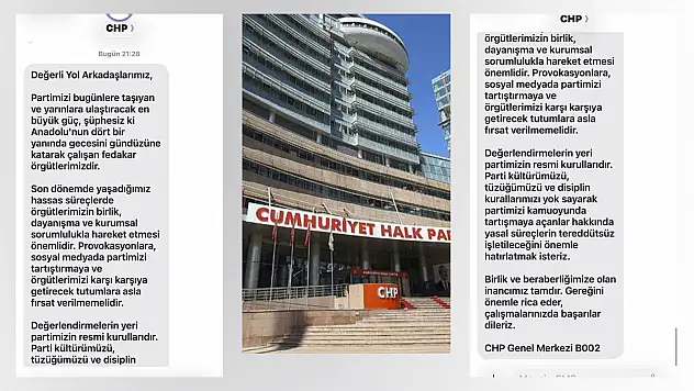CHP Kayseri'yi karıştıran mesaj
