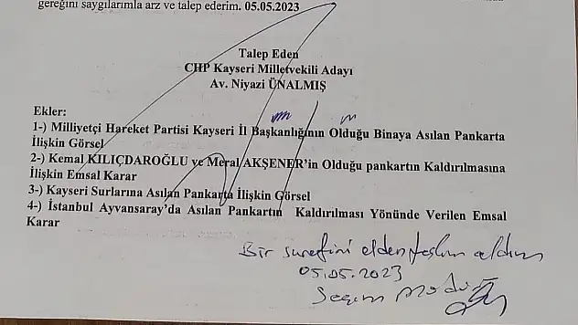 CHP, MHP il binasına asılan afişle ilgili harekete geçti!