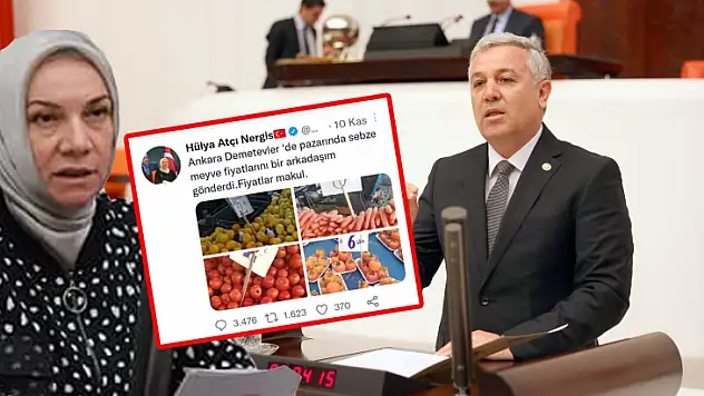 Arık'tan, AK Parti Milletvekili Nergis'e 'Pazarda fiyatlar makul' tepkisi!