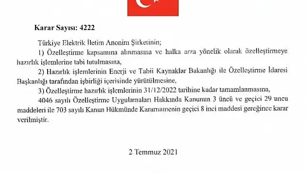 Cumhurbaşkanı kararıyla o kurumda özelleşiyor! Arık'tan sert tepki...