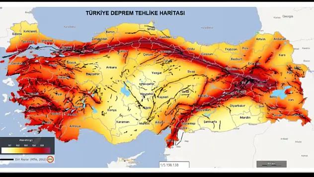 Deprem riskinin en az olduğu 20 il içinde Kayseri var mı?