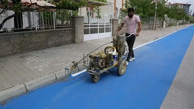 Develi'de bisiklet yolu tamamlandı