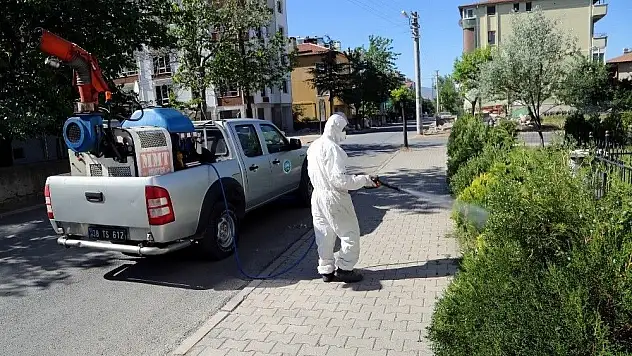 Develi'de ilaçlama çalışmaları devam ediyor
