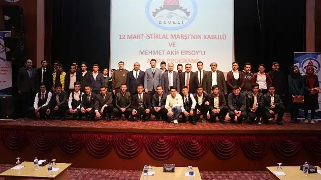 Develi'de İstiklal Marşı'nın kabulünün 97. yıl dönümü kutlaması yapıldı