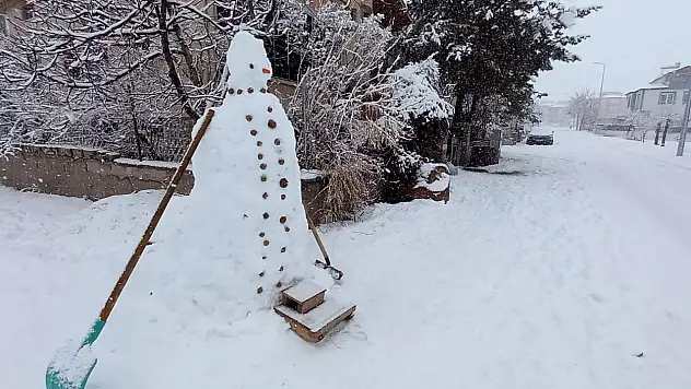 Develi'de kar yağışı çocukların ve çiftçilerin yüzünü güldürdü!