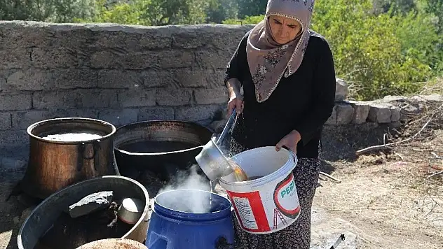 Develi'de üzüm pekmezi yapımı başladı