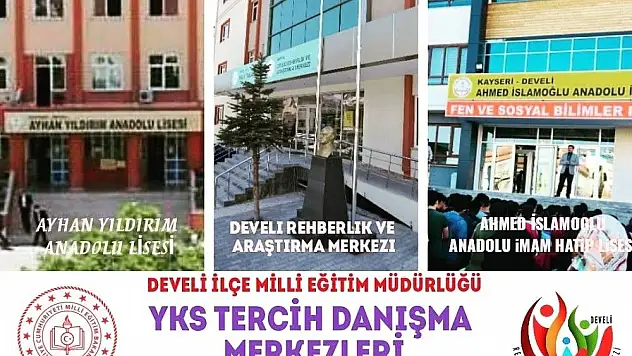 Develi İlçe Milli Eğitim Müdürlüğü Üniversite Tercihleri İçin Tercih Danışma Merkezleri Oluşturdu