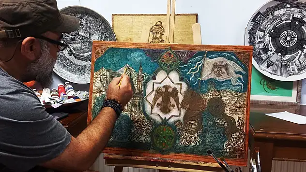 Develili Sanatçı Kayseri'ye özel kolaj hazırlıyor