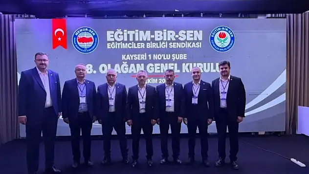 Eğitim-Bir-Sen Kayseri'de 8. Olağan Genel Kurul tamamlandı! Yeni dönem mesajı