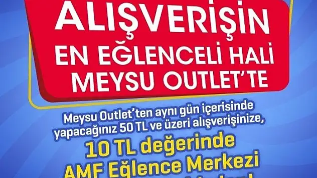 Eğlence yüklü kartlar Meysu Outlet'te
