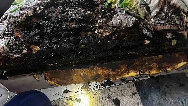 Elektrikli ısıtıcıdan çıkan yangın korkuttu