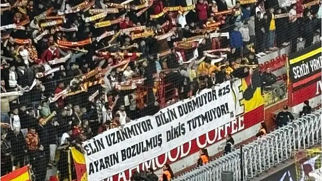 'Elin uzamıyor, dilin durmuyor' pankartı olay oldu