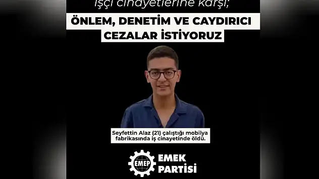 EMEP'ten 1 Mayıs öncesi 'yeni Seyfettinler ölmesin' tepkisi