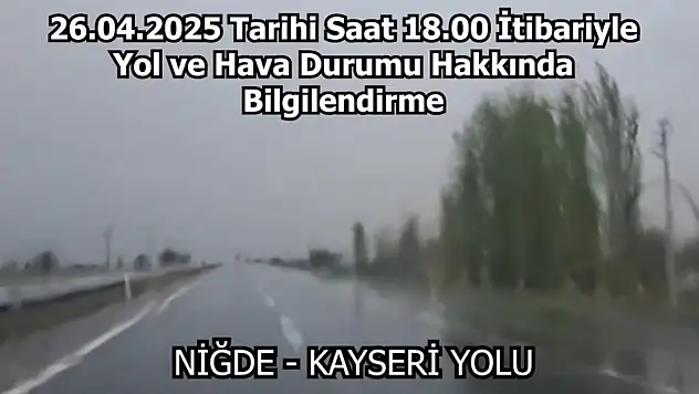 Emniyetten yol durumu açıklaması