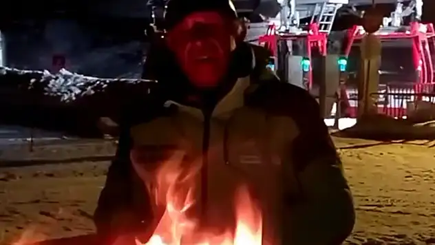 Erciyes'te gece kayağı keyfi