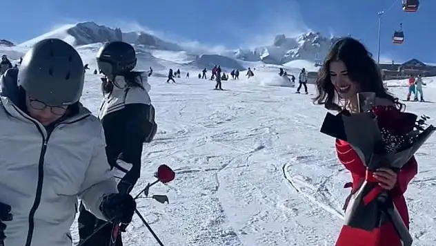 Erciyes'te şaşırtan görüntü!