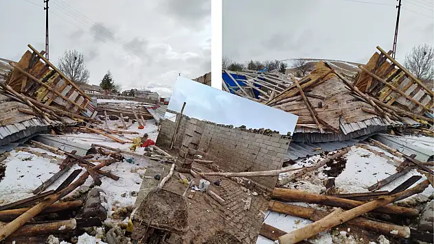 Erciyes'ten gelen tipi besi ahırını vurdu