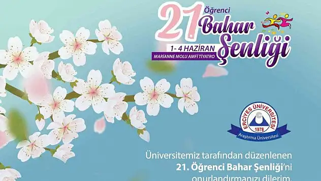 ERÜ'de 21. Bahar Şenliği başlıyor