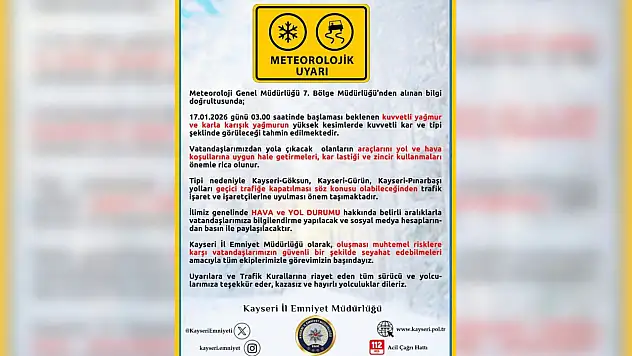 Gece 3'te başlayacak... Emniyet bakın hangi yollar için uyardı!