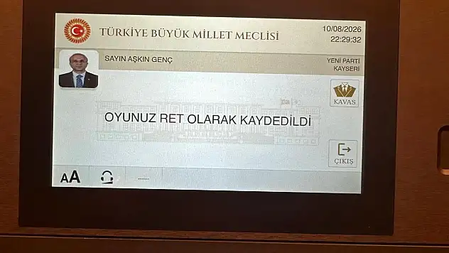 Genç Çerçeve Yasa'ya ret oyu verdi!
