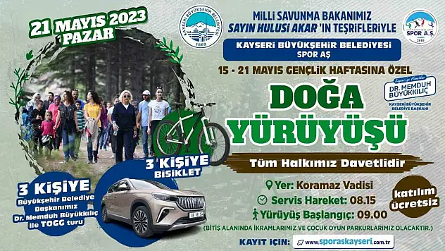 Büyükşehir'den doğa yürüyüşü...