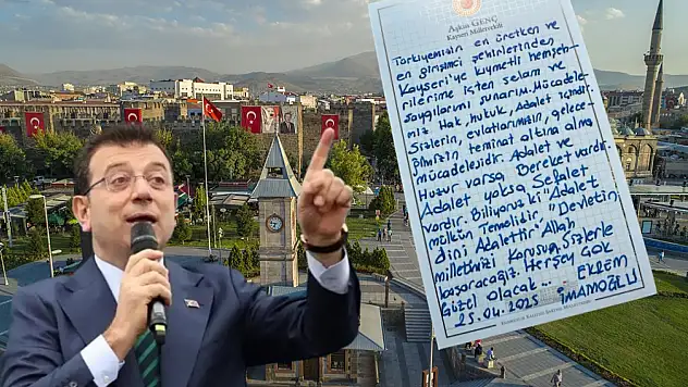 Genç, Ekrem İmamoğlu'nun Kayserililere mesajını paylaştı