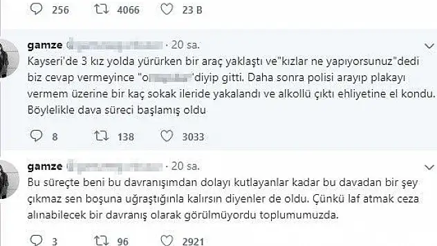 Genç kız kendisine laf atan şahsın peşini bırakmadı