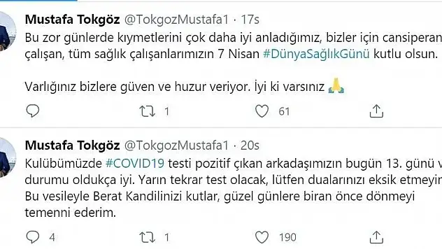 HES Kablo Kayserispor'da testi pozitif çıkan personele yeniden test yapılacak