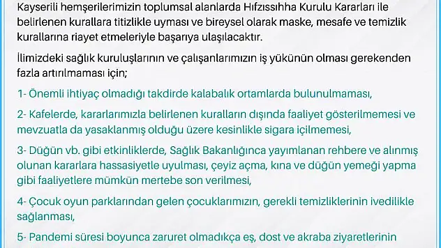 İl Sağlık Müdürlüğü'nden 'Korona virüs' uyarısı