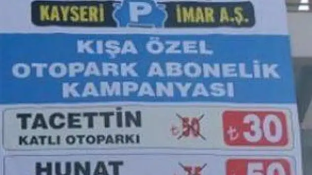 İLGİ GÖRMEYEN OTOPARKLARA KAMPANYALI ÇÖZÜM