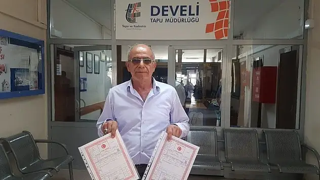 İmar Barışı'nda Develi İlçesinde İlk Tapu Alındı
