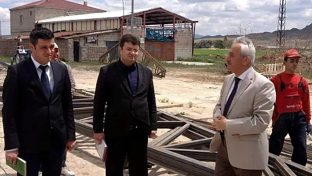 İncesu Belediyesi hayvan satış yerinin inşaatına başladı