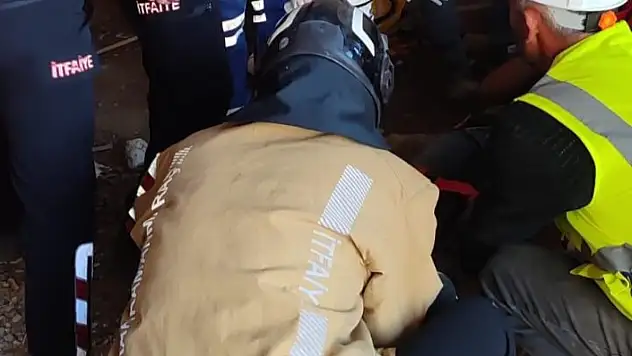 İnşaatta çöken iskeleden düşen işçi yaralandı!