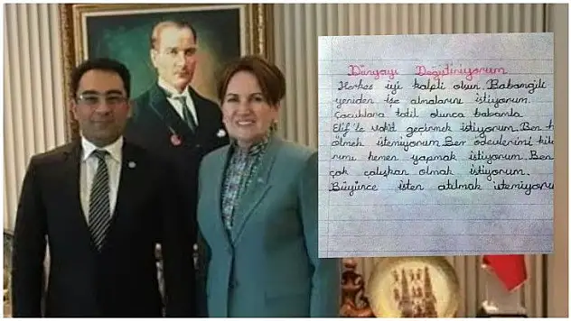 İYİ Parti İl Başkanı babası işsiz kalan çocuğun mektubunu paylaştı!