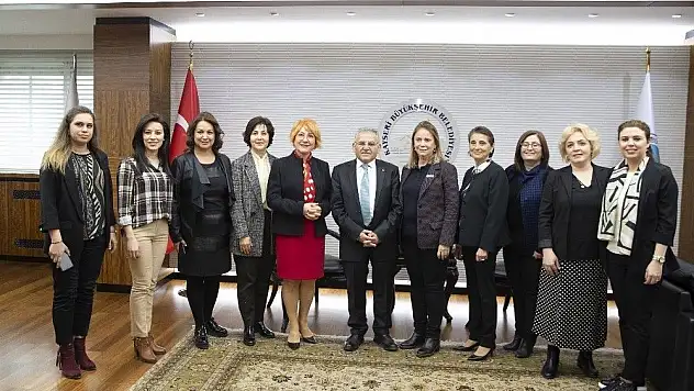 KADİGER Genel Başkanı Emine Erdem Başkan Büyükkılıç'ı ziyaret etti.