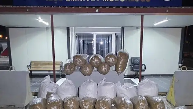 449 kilogram tütün ele geçirildi