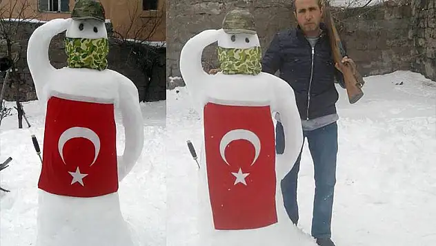 Kardan asker ile Afrin selamı