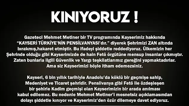 KAYFED'den AK Partili Metiner tepkisi