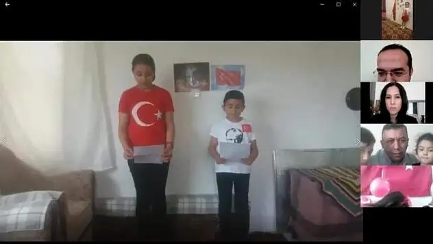 Kaymakam Bayram çocukların çevrimiçi bayram etkinliğine katıldı