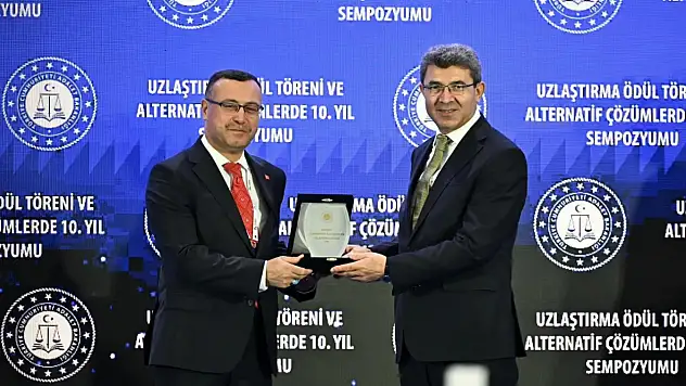 Kayseri Cumhuriyet Başsavcılığına uzlaştırma ödülü