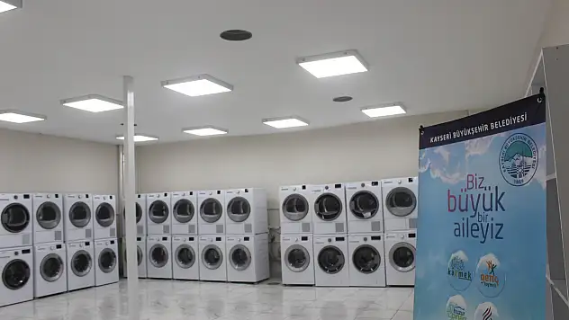 Kayseri'de 11 bin öğrencinin çamaşır ücretsiz yıkandı!