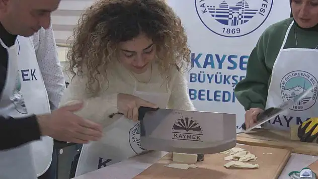 Kayseri'nin tescilli lezzeti öğrenmek isteyenler bu kursa koştu!