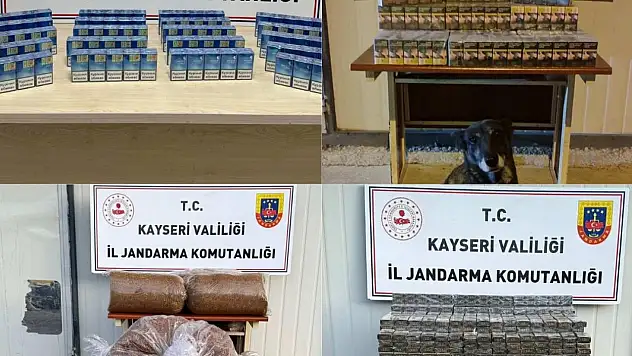 Kayseri'de binlerce paket ve kilolarca kaçak ürün ele geçirildi