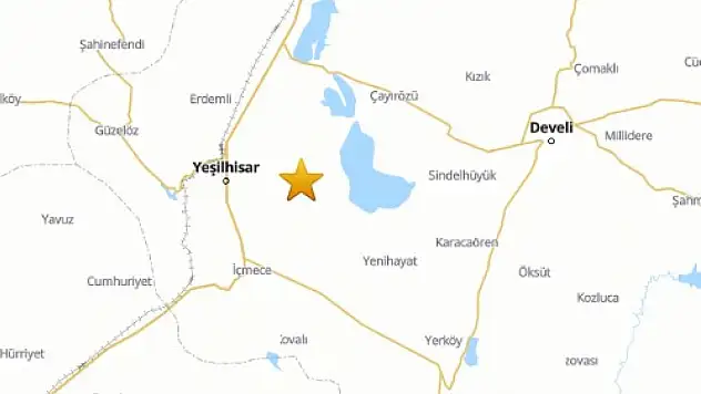 Kayseri'de deprem oldu!