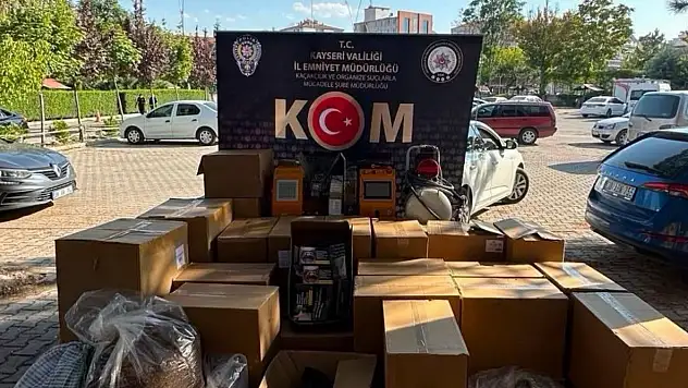 Kayseri'de dev kaçakçılık operasyonu: Kilolarca ele geçirildi