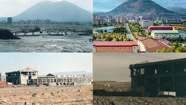Kayseri'de dikkat çeken fotoğraflar! Arşivden çıkan fotoğraflar önceki ve sonraki halleri gözler önüne serdi