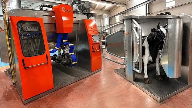 Kayseri'de genç girişimcilerden yerli robotik süt sağım sistemi