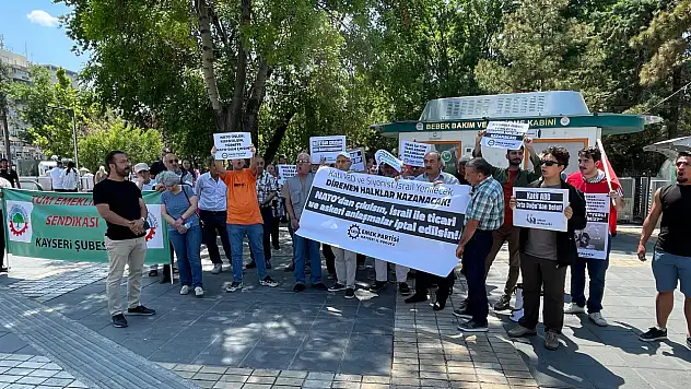 Kayseri'de İsrail protestosu: Ticareti derhal kesin