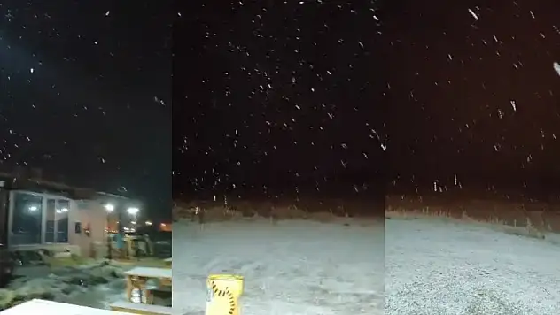 Kayseri'de kar yağışı başladı!